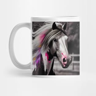 Majestic Mane Color Splash, Equestrian Fashion, Horse Breeds Mug